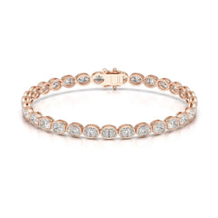 7.25 CT Oval Cut Diamond Bezel Tennis Bracelet Jama Jewels