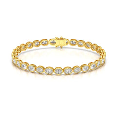 7.25 CT Oval Cut Diamond Bezel Tennis Bracelet Jama Jewels