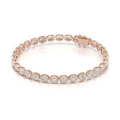7.25 CT Oval Cut Diamond Bezel Tennis Bracelet Jama Jewels
