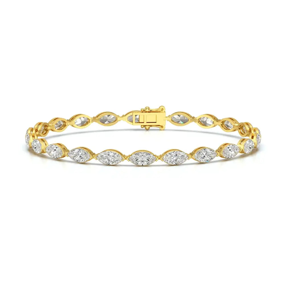 7.35 CT Marquise Cut Diamond Tennis Bracelet Jama Jewels