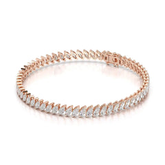 6.80 CT Marquise Cut Diamond Bezel Tennis Bracelet Jama Jewels