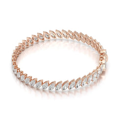 12.60 CT Marquise Cut Diamond Bezel Tennis Bracelet Jama Jewels