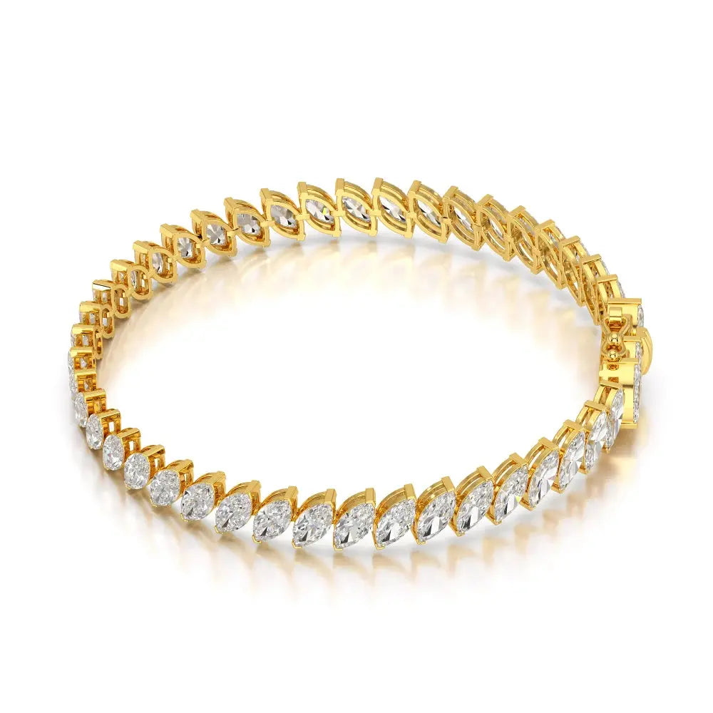 12.60 CT Marquise Cut Diamond Bezel Tennis Bracelet Jama Jewels