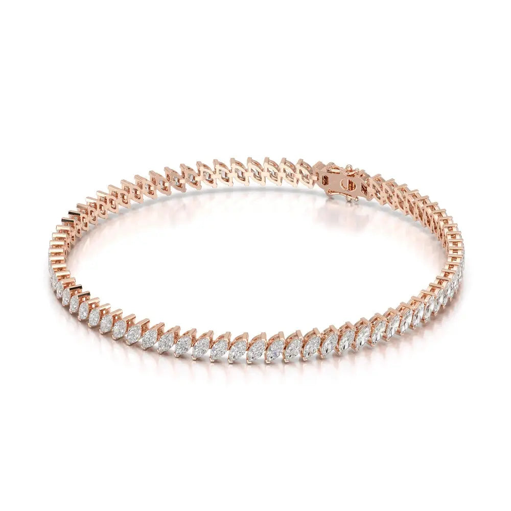 3.50 CT Marquise Cut Diamond Bezel Tennis Bracelet Jama Jewels