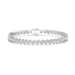 7.30 CT Pear Cut Diamond Bezel Tennis Bracelet Jama Jewels