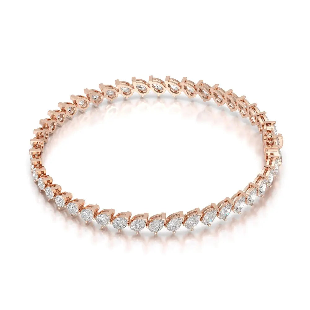 7.30 CT Pear Cut Diamond Bezel Tennis Bracelet Jama Jewels