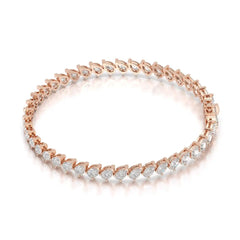 7.30 CT Pear Cut Diamond Bezel Tennis Bracelet Jama Jewels
