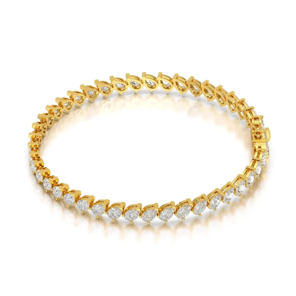7.30 CT Pear Cut Diamond Bezel Tennis Bracelet Jama Jewels