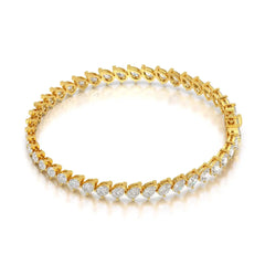 7.30 CT Pear Cut Diamond Bezel Tennis Bracelet Jama Jewels