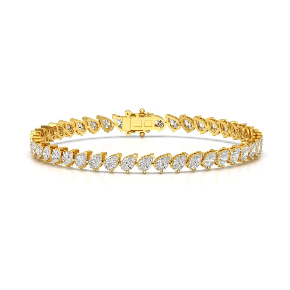 7.30 CT Pear Cut Diamond Bezel Tennis Bracelet Jama Jewels