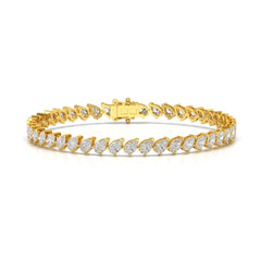 7.30 CT Pear Cut Diamond Bezel Tennis Bracelet Jama Jewels