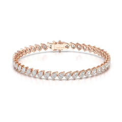 7.30 CT Pear Cut Diamond Bezel Tennis Bracelet Jama Jewels