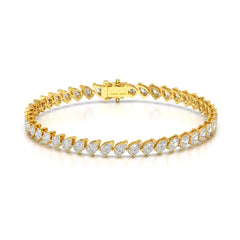 7.30 CT Pear Cut Diamond Bezel Tennis Bracelet Jama Jewels
