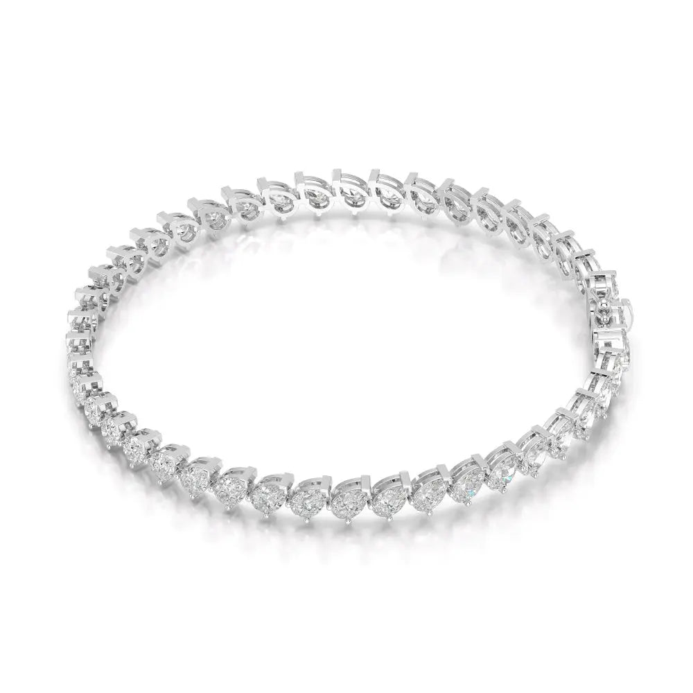 7.30 CT Pear Cut Diamond Bezel Tennis Bracelet Jama Jewels