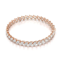 11.55 CT Pear Cut Diamond Bezel Tennis Bracelet Jama Jewels