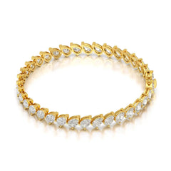 11.55 CT Pear Cut Diamond Bezel Tennis Bracelet Jama Jewels