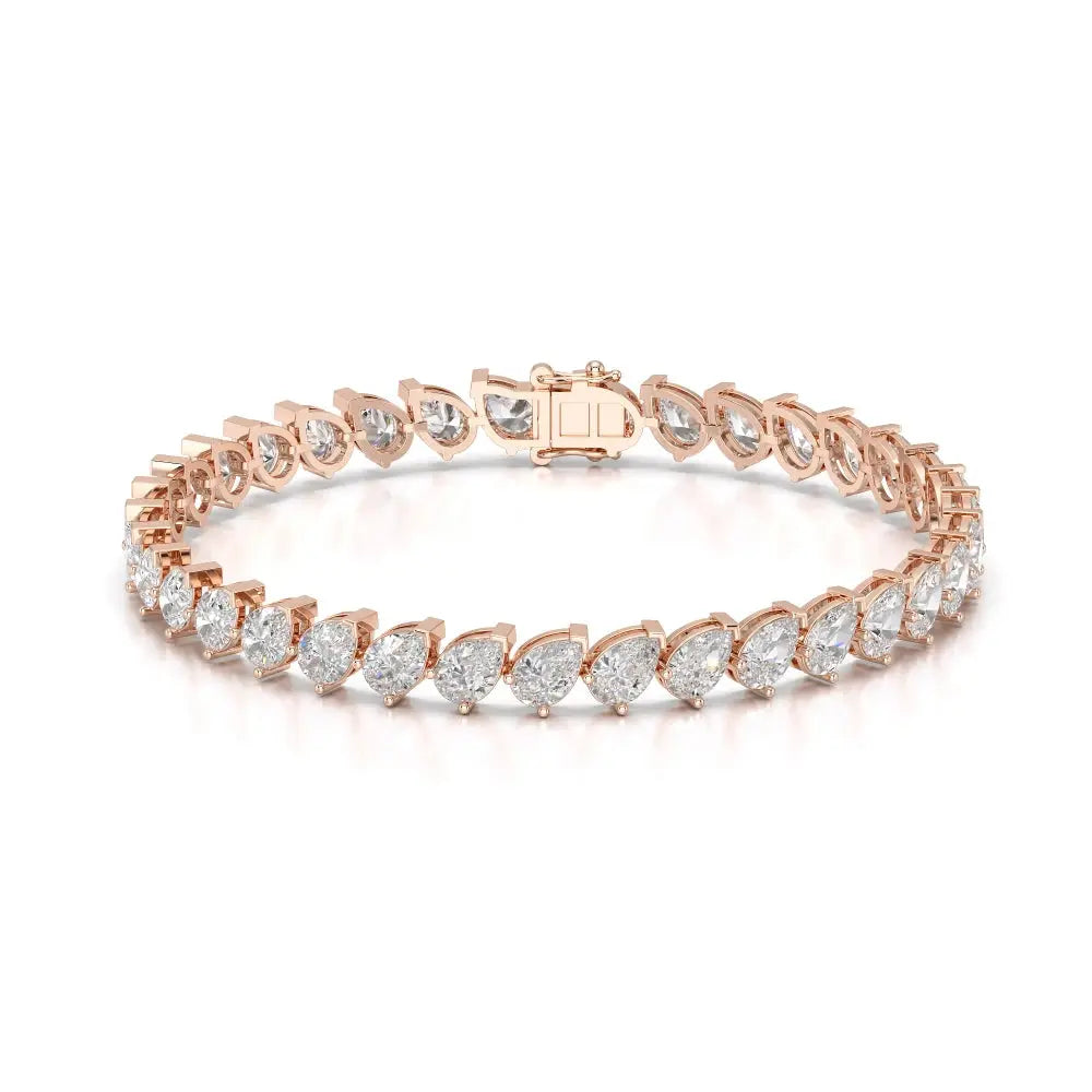 11.55 CT Pear Cut Diamond Bezel Tennis Bracelet Jama Jewels