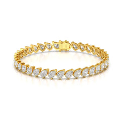 11.55 CT Pear Cut Diamond Bezel Tennis Bracelet Jama Jewels