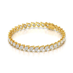 11.55 CT Pear Cut Diamond Bezel Tennis Bracelet Jama Jewels
