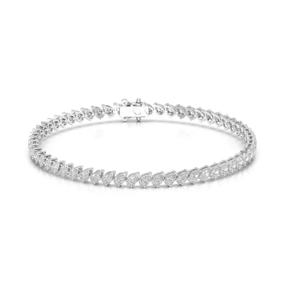 4.40 CT Pear Cut Diamond Bezel Tennis Bracelet Jama Jewels
