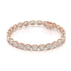 10.40 CT Oval Cut Diamond Bezel Tennis Bracelet Jama Jewels