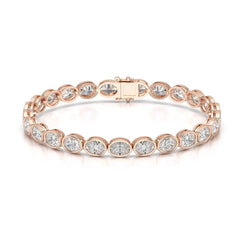 10.40 CT Oval Cut Diamond Bezel Tennis Bracelet Jama Jewels