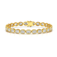 10.40 CT Oval Cut Diamond Bezel Tennis Bracelet Jama Jewels