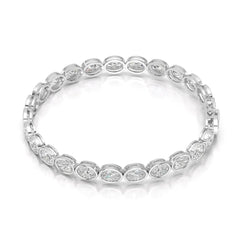 10.40 CT Oval Cut Diamond Bezel Tennis Bracelet Jama Jewels