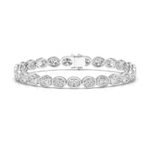 10.40 CT Oval Cut Diamond Bezel Tennis Bracelet Jama Jewels