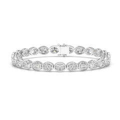 10.40 CT Oval Cut Diamond Bezel Tennis Bracelet Jama Jewels