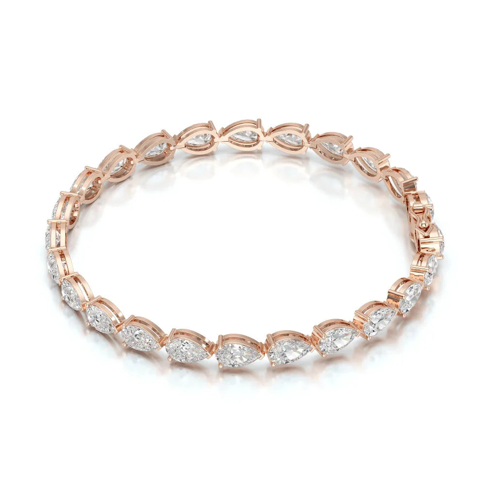 10 CT Pear Cut Diamond Tennis Bracelet Jama Jewels
