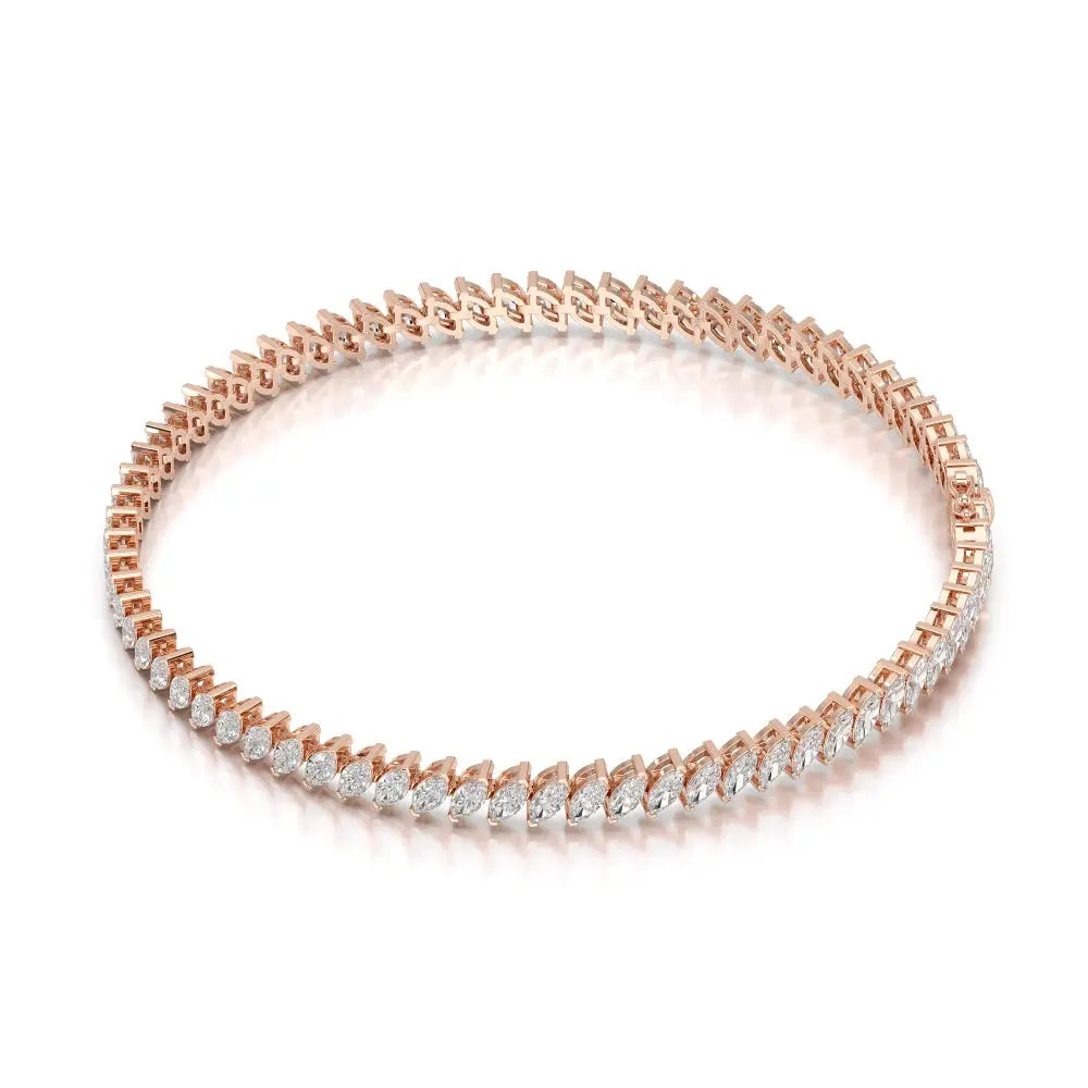 5 CT Marquise Cut Diamond Bezel Tennis Bracelet Jama Jewels