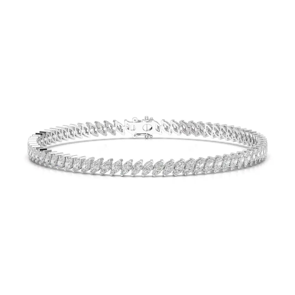 5 CT Marquise Cut Diamond Bezel Tennis Bracelet Jama Jewels