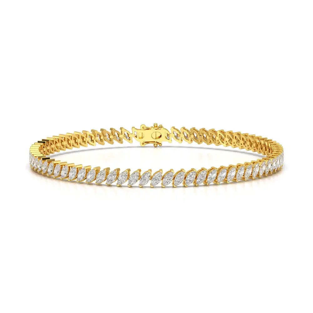 5 CT Marquise Cut Diamond Bezel Tennis Bracelet Jama Jewels