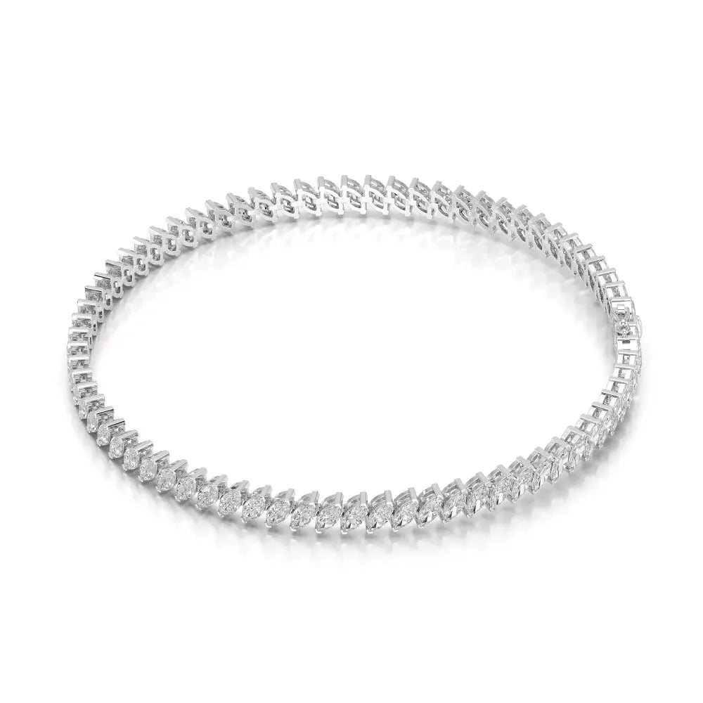 5 CT Marquise Cut Diamond Bezel Tennis Bracelet Jama Jewels