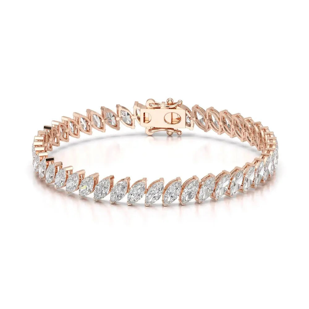 9.60 CT Marquise Cut Diamond Bezel Tennis Bracelet Jama Jewels
