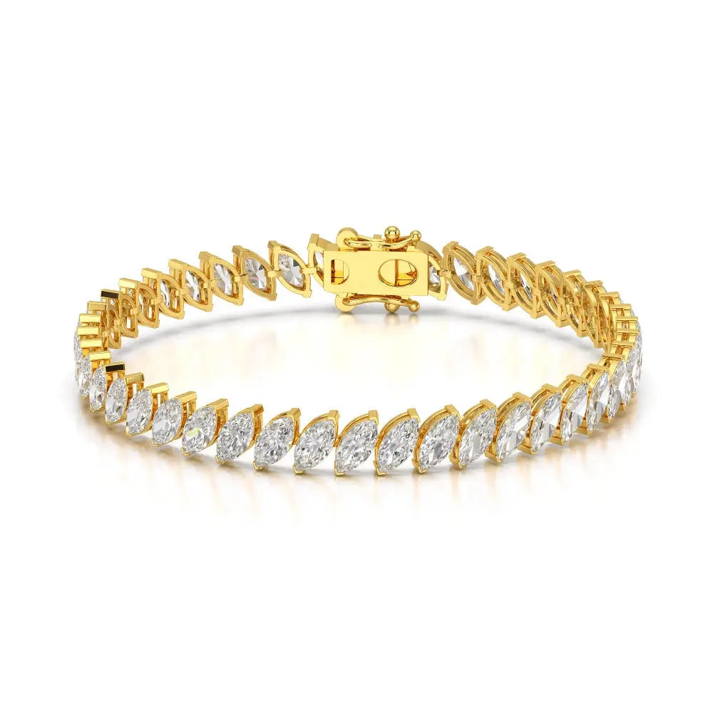 9.60 CT Marquise Cut Diamond Bezel Tennis Bracelet Jama Jewels