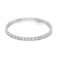 5 CT Emerald Cut Diamond Bezel Tennis Bracelet Jama Jewels