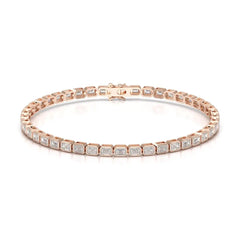 5 CT Emerald Cut Diamond Bezel Tennis Bracelet Jama Jewels