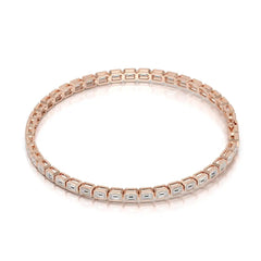 5 CT Emerald Cut Diamond Bezel Tennis Bracelet Jama Jewels