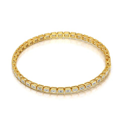 5 CT Emerald Cut Diamond Bezel Tennis Bracelet Jama Jewels