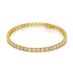5 CT Emerald Cut Diamond Bezel Tennis Bracelet Jama Jewels