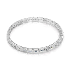9.90 CT Emerald Cut Diamond Bezel Tennis Bracelet Jama Jewels