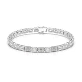 9.90 CT Emerald Cut Diamond Bezel Tennis Bracelet Jama Jewels