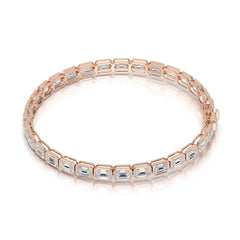 9.90 CT Emerald Cut Diamond Bezel Tennis Bracelet Jama Jewels