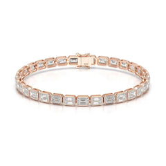 9.90 CT Emerald Cut Diamond Bezel Tennis Bracelet Jama Jewels