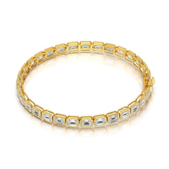 9.90 CT Emerald Cut Diamond Bezel Tennis Bracelet Jama Jewels