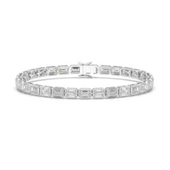 9.90 CT Emerald Cut Diamond Bezel Tennis Bracelet Jama Jewels