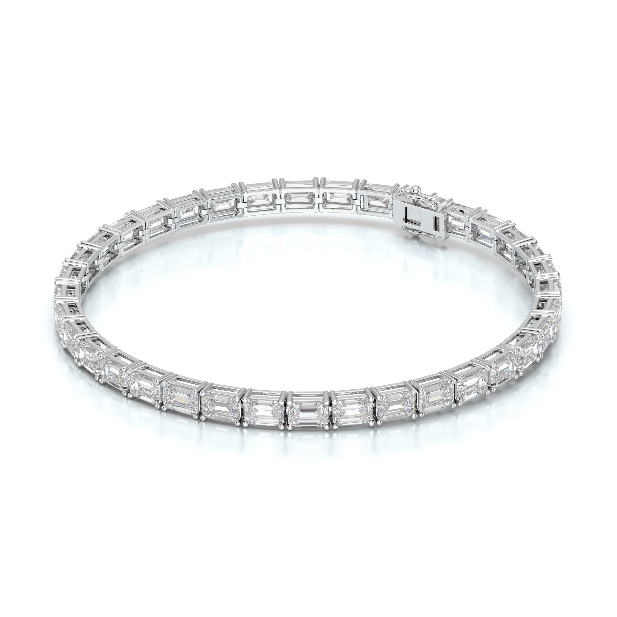 10.25 CT Emerald Cut Diamond Tennis Bracelet Jama Jewels