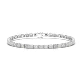 4.50 CT Emerald Cut Diamond Bezel Tennis Bracelet Jama Jewels
